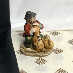 Vintage UCGC Hobo Clown with Dog Figurine